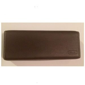 Like New COACH Brown Leather Eyeglasses Hard Case